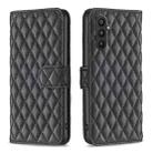 For Samsung Galaxy A25 5G Diamond Lattice Wallet Flip Leather Phone Case(Black) - 1