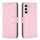 For Samsung Galaxy S23 FE 5G Diamond Lattice Wallet Flip Leather Phone Case(Pink) - 1