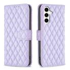 For Samsung Galaxy S23 FE 5G Diamond Lattice Wallet Flip Leather Phone Case(Purple) - 1