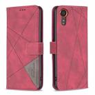For Samsung Galaxy Xcover 7 Magnetic Buckle Rhombus Texture Leather Phone Case(Red) - 1
