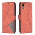 For Samsung Galaxy Xcover 7 Magnetic Buckle Rhombus Texture Leather Phone Case(Brown) - 1