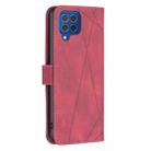 For Samsung Galaxy M62/F62 Magnetic Buckle Rhombus Texture Leather Phone Case(Red) - 3