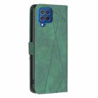 For Samsung Galaxy M62/F62 Magnetic Buckle Rhombus Texture Leather Phone Case(Green) - 3