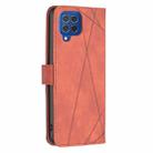 For Samsung Galaxy M62/F62 Magnetic Buckle Rhombus Texture Leather Phone Case(Brown) - 3