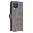 For Samsung Galaxy M62/F62 Magnetic Buckle Rhombus Texture Leather Phone Case(Grey) - 3