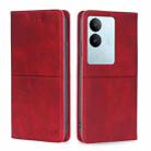 For vivo S17 5G / S17 Pro 5G Cow Texture Magnetic Leather Phone Case(Red) - 1