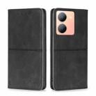 For vivo Y78 5G Cow Texture Magnetic Leather Phone Case(Black) - 1