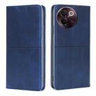 For vivo V30e 5G Global Cow Texture Magnetic Leather Phone Case(Blue) - 1