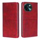 For vivo Y38 5G / T3x Global Cow Texture Magnetic Leather Phone Case(Red) - 1