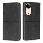 For vivo S19 Cow Texture Magnetic Leather Phone Case(Black) - 1