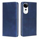 For vivo S19 Pro Cow Texture Magnetic Leather Phone Case(Blue) - 1
