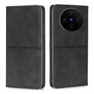 For vivo X100s Cow Texture Magnetic Leather Phone Case(Black) - 1