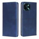 For vivo Y28 4G Cow Texture Magnetic Leather Phone Case(Blue) - 1