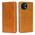 For vivo Y28 4G Cow Texture Magnetic Leather Phone Case(Light Brown) - 1