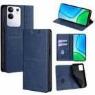 For vivo Y29 4G Global Cow Texture Magnetic Leather Phone Case(Blue) - 1