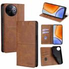 For vivo Y39 5G Global Cow Texture Magnetic Leather Phone Case(Light Brown) - 1
