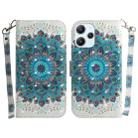 For Xiaomi Redmi 12 3D Colored Horizontal Flip Leather Phone Case(Peacock Wreath) - 1
