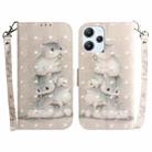 For Xiaomi Redmi 12 3D Colored Horizontal Flip Leather Phone Case(Squirrels) - 1