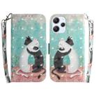 For Xiaomi Redmi 12 3D Colored Horizontal Flip Leather Phone Case(Black White Cat) - 1