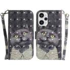 For Xiaomi Poco F5/Redmi Note 12 Turbo 3D Colored Horizontal Flip Leather Phone Case(Hug Cat) - 1