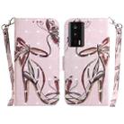 For Xiaomi Poco F5 Pro / Redmi K60 3D Colored Horizontal Flip Leather Phone Case(Butterfly High-heeled) - 1