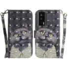 For Xiaomi Poco F5 Pro / Redmi K60 3D Colored Horizontal Flip Leather Phone Case(Hug Cat) - 1