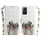 For Xiaomi Redmi Note 12S 3D Colored Horizontal Flip Leather Phone Case(Pug) - 1