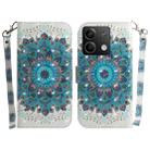 For Xiaomi Redmi Note 13 5G 3D Colored Horizontal Flip Leather Phone Case(Peacock Wreath) - 1