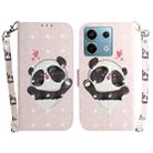 For Xiaomi Redmi Note 13 Pro 5G 3D Colored Horizontal Flip Leather Phone Case(Heart Panda) - 1