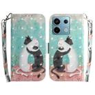 For Xiaomi Redmi Note 13 Pro 5G 3D Colored Horizontal Flip Leather Phone Case(Black White Cat) - 1