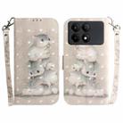 For Xiaomi Redmi K70E / Poco X6 Pro 3D Colored Horizontal Flip Leather Phone Case(Squirrels) - 1