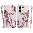 For Xiaomi Redmi Note 13 4G Global 3D Colored Horizontal Flip Leather Phone Case(Butterfly High-heeled) - 1