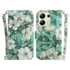 For Xiaomi Redmi Note 13 4G Global 3D Colored Horizontal Flip Leather Phone Case(Watercolor Flower) - 1