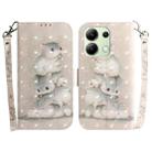 For Xiaomi Redmi Note 13 4G Global 3D Colored Horizontal Flip Leather Phone Case(Squirrels) - 1