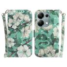 For Xiaomi Redmi Note 13 Pro 4G 3D Colored Horizontal Flip Leather Phone Case(Watercolor Flower) - 1