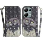 For Xiaomi Redmi Note 13 Pro 4G 3D Colored Horizontal Flip Leather Phone Case(Hug Cat) - 1