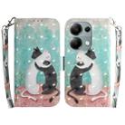 For Xiaomi Redmi Note 13 Pro 4G 3D Colored Horizontal Flip Leather Phone Case(Black White Cat) - 1