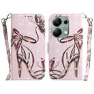 For Xiaomi Poco M6 Pro 4G 3D Colored Horizontal Flip Leather Phone Case(Butterfly High-heeled) - 1