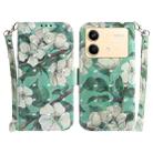 For Xiaomi Redmi Note 13R Pro 3D Colored Horizontal Flip Leather Phone Case(Watercolor Flower) - 1