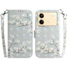 For Xiaomi Redmi Note 13R Pro 3D Colored Horizontal Flip Leather Phone Case(Magnolia) - 1