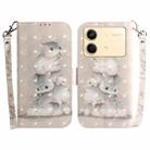 For Xiaomi Redmi Note 13R Pro 3D Colored Horizontal Flip Leather Phone Case(Squirrels) - 1