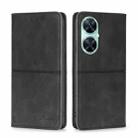 For Huawei Enjoy 60 Pro / nova 11i Cow Texture Magnetic Leather Phone Case(Black) - 1