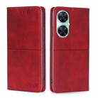 For Huawei Enjoy 60 Pro / nova 11i Cow Texture Magnetic Leather Phone Case(Red) - 1