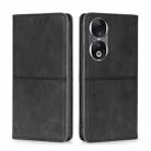 For Honor 90 5G Cow Texture Magnetic Leather Phone Case(Black) - 1