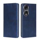 For Honor 90 5G Cow Texture Magnetic Leather Phone Case(Blue) - 1