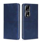 For Honor 90 Pro 5G Cow Texture Magnetic Leather Phone Case(Blue) - 1