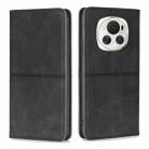 For Honor Magic6 Cow Texture Magnetic Leather Phone Case(Black) - 1