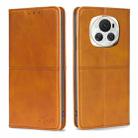 For Honor Magic6 Cow Texture Magnetic Leather Phone Case(Light Brown) - 1