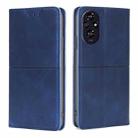 For Honor 200 5G Cow Texture Magnetic Leather Phone Case(Blue) - 1