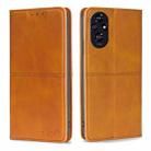 For Honor 200 5G Cow Texture Magnetic Leather Phone Case(Light Brown) - 1